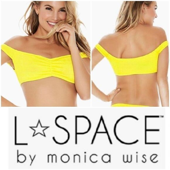 l*space Size XS Yellow Bikini top  Brand new w tag - Picture 1 of 8